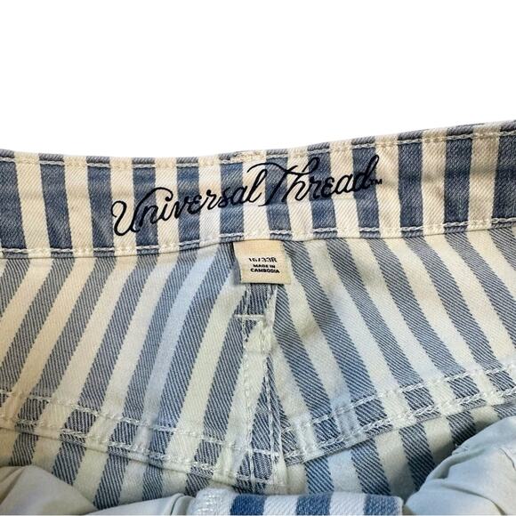 Universal Thread High Rise Skinny Nautical Sailor Stripe Button Fly Jeans 16/33R - Picture 6 of 6
